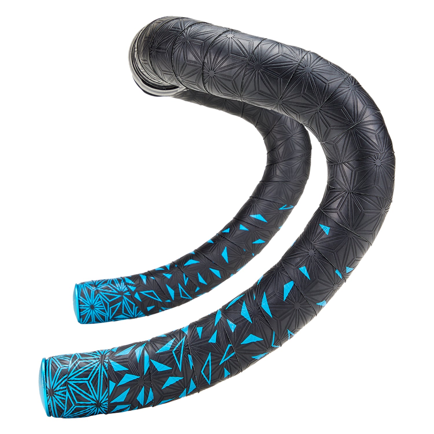 Supacaz Sticky Kush Star Fade Bar Tape Neon Blue + Ano Blue — handlebar tape