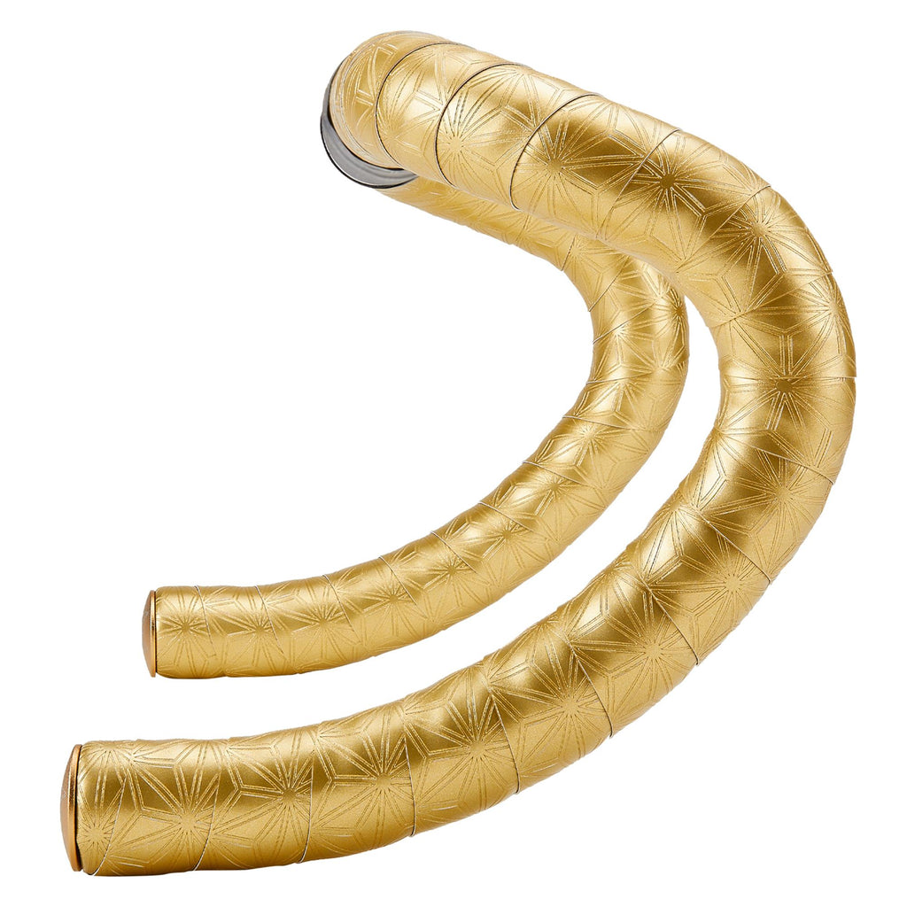 Supacaz Bling Bar Tape 2023 Gold + Ano Gold Plug — handlebar tape
