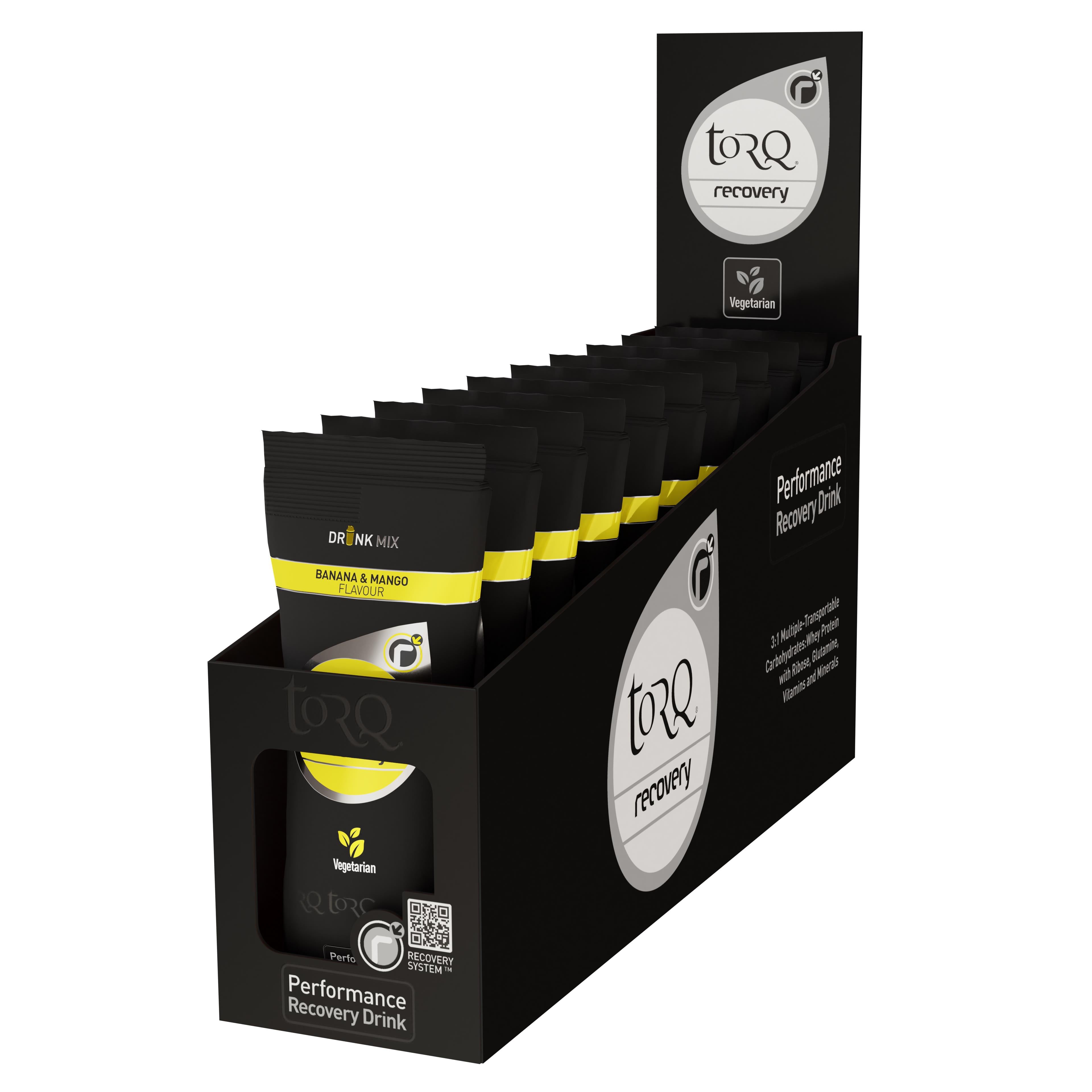 TORQ Recovery Drink Single Serve Sachets (10x 50g) Banana & Mango — sports nutrition