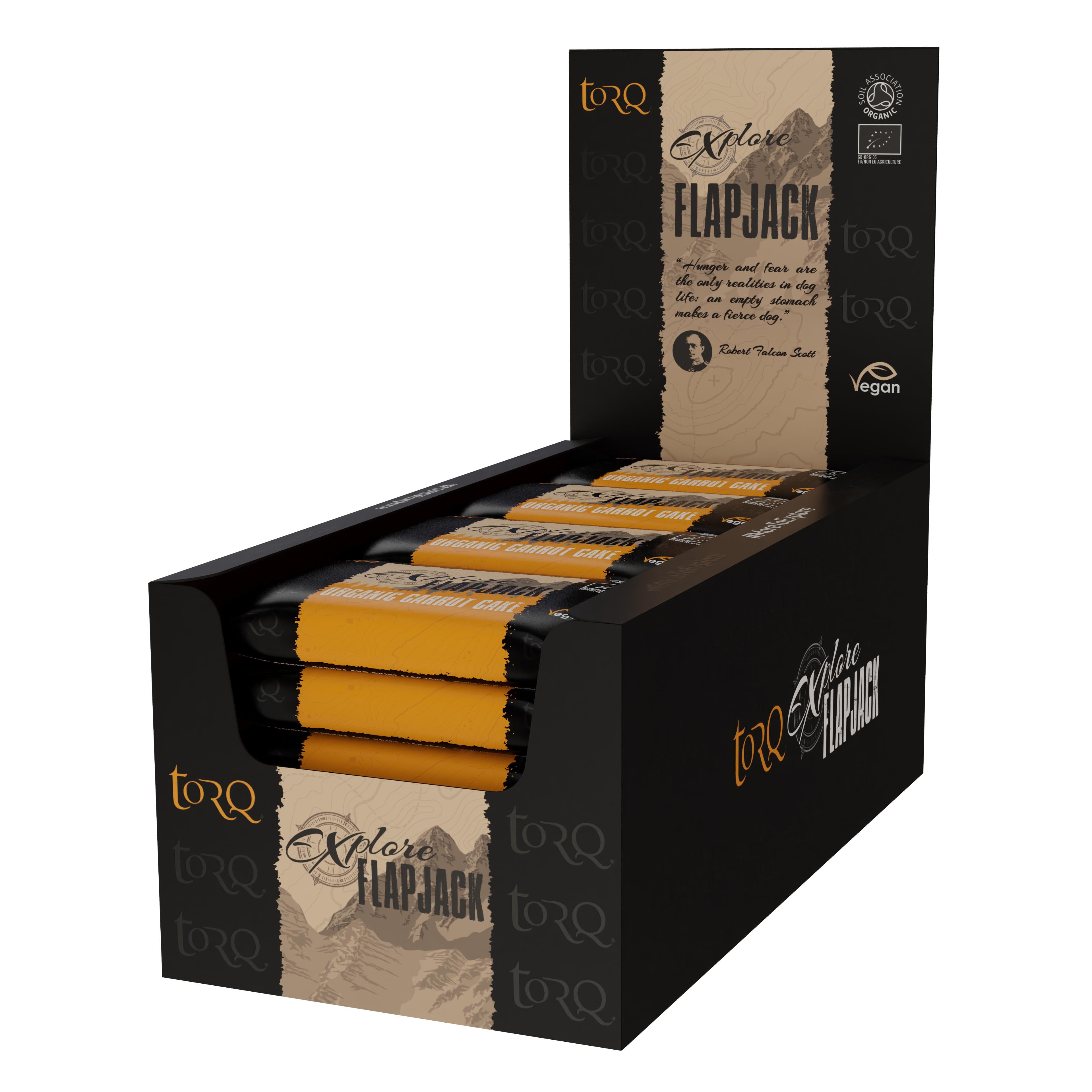 TORQ Explore Flapjack (20 x 65g) Carrot Cake — sports nutrition