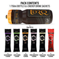 TORQ Energy 750ml Bottle Sample Pack - 6 Drinks (5 x Standard, 1 x Caffeinated) — sports nutrition