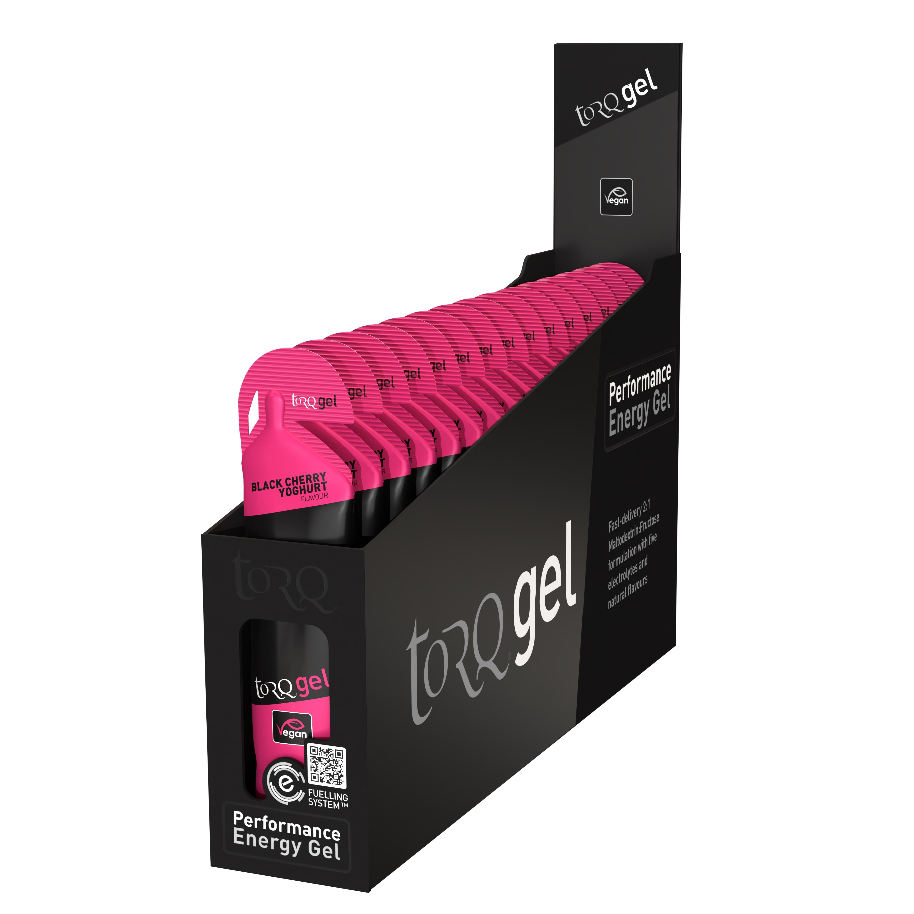 TORQ Energy Gel (15x 45g) Black Cherry Yoghurt — sports nutrition