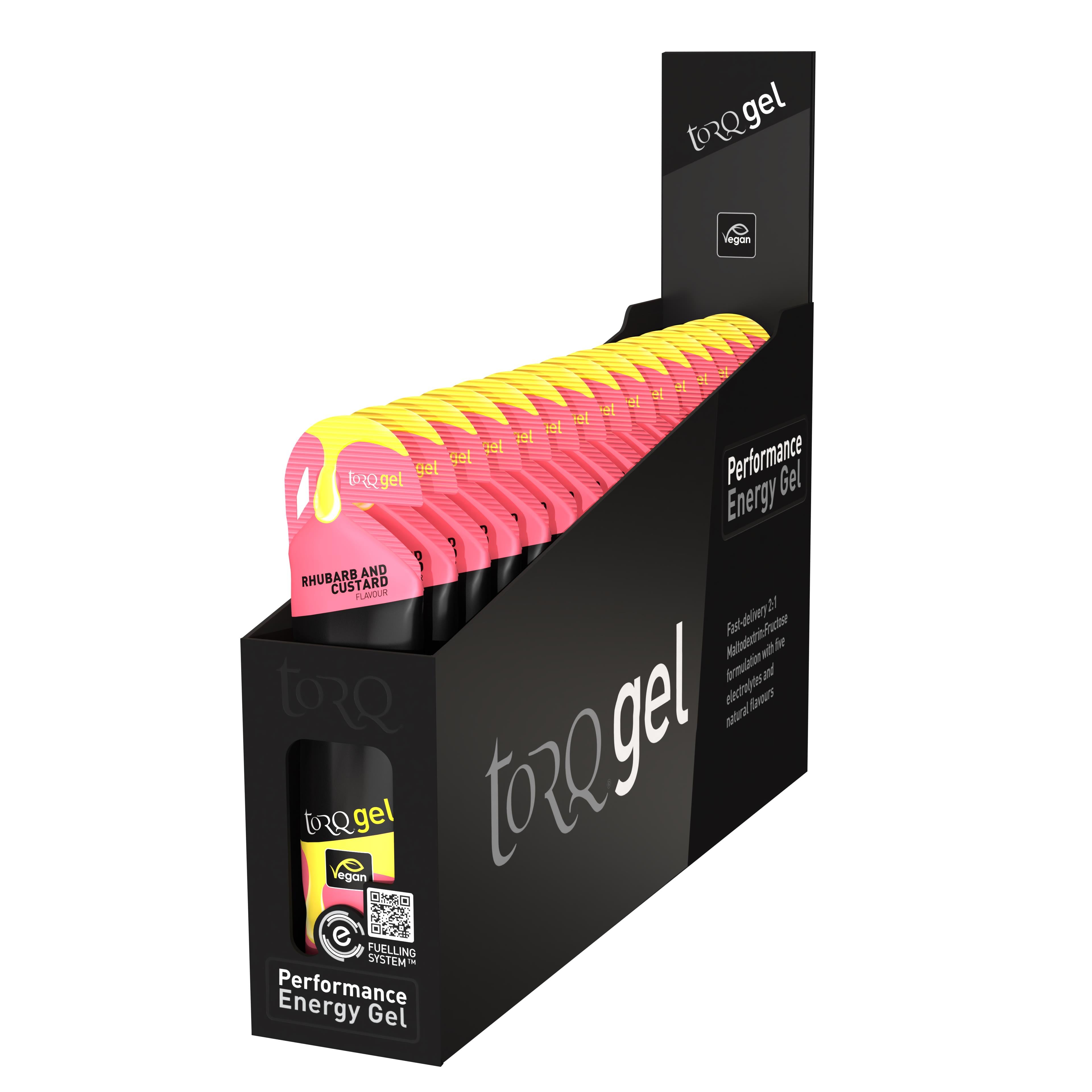 TORQ Energy Gel (15x 45g) Rhubarb & Custard — sports nutrition