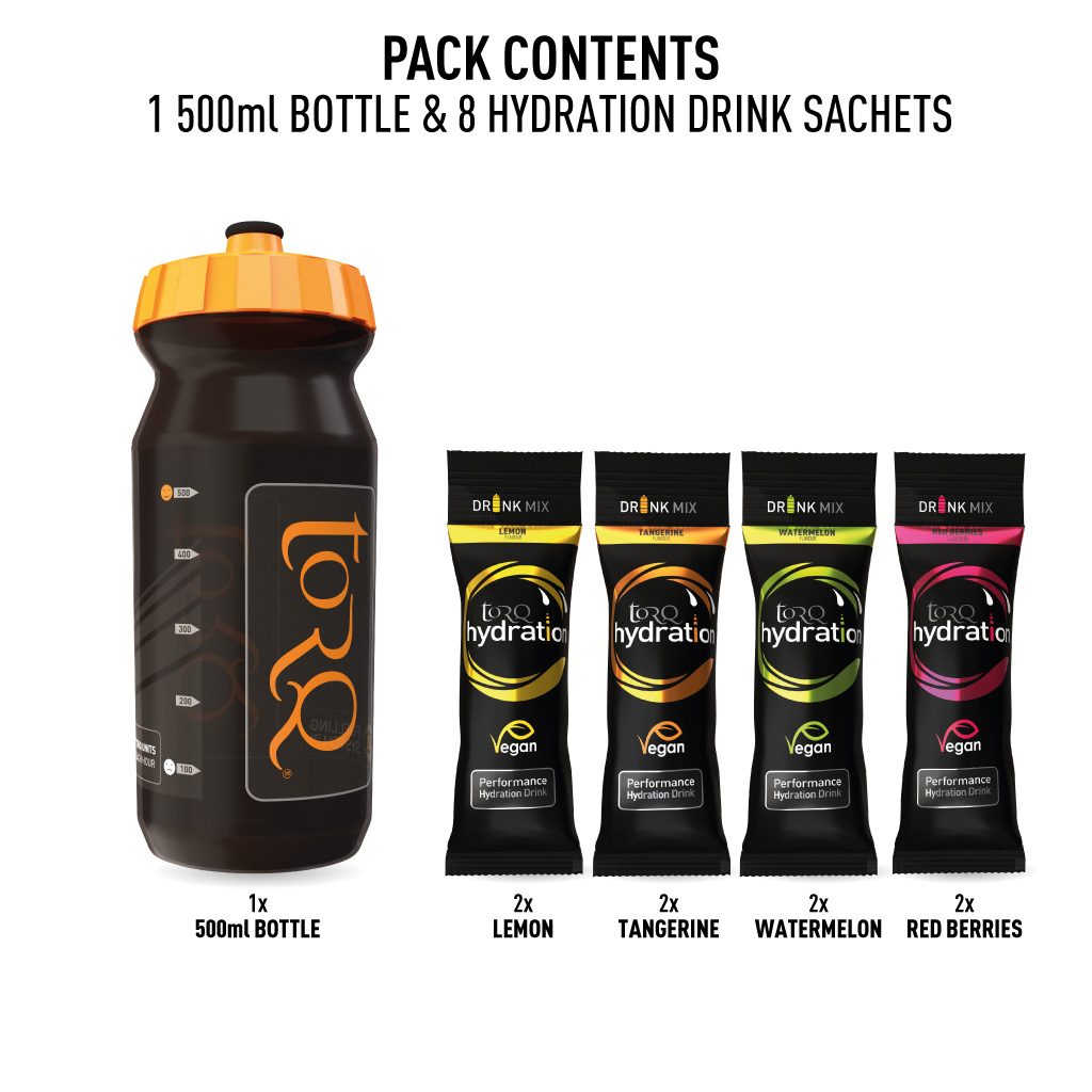 TORQ Hydration 500ml Bottle Sample Pack - 8 Drinks (2 x 4 Flavours) — sports nutrition