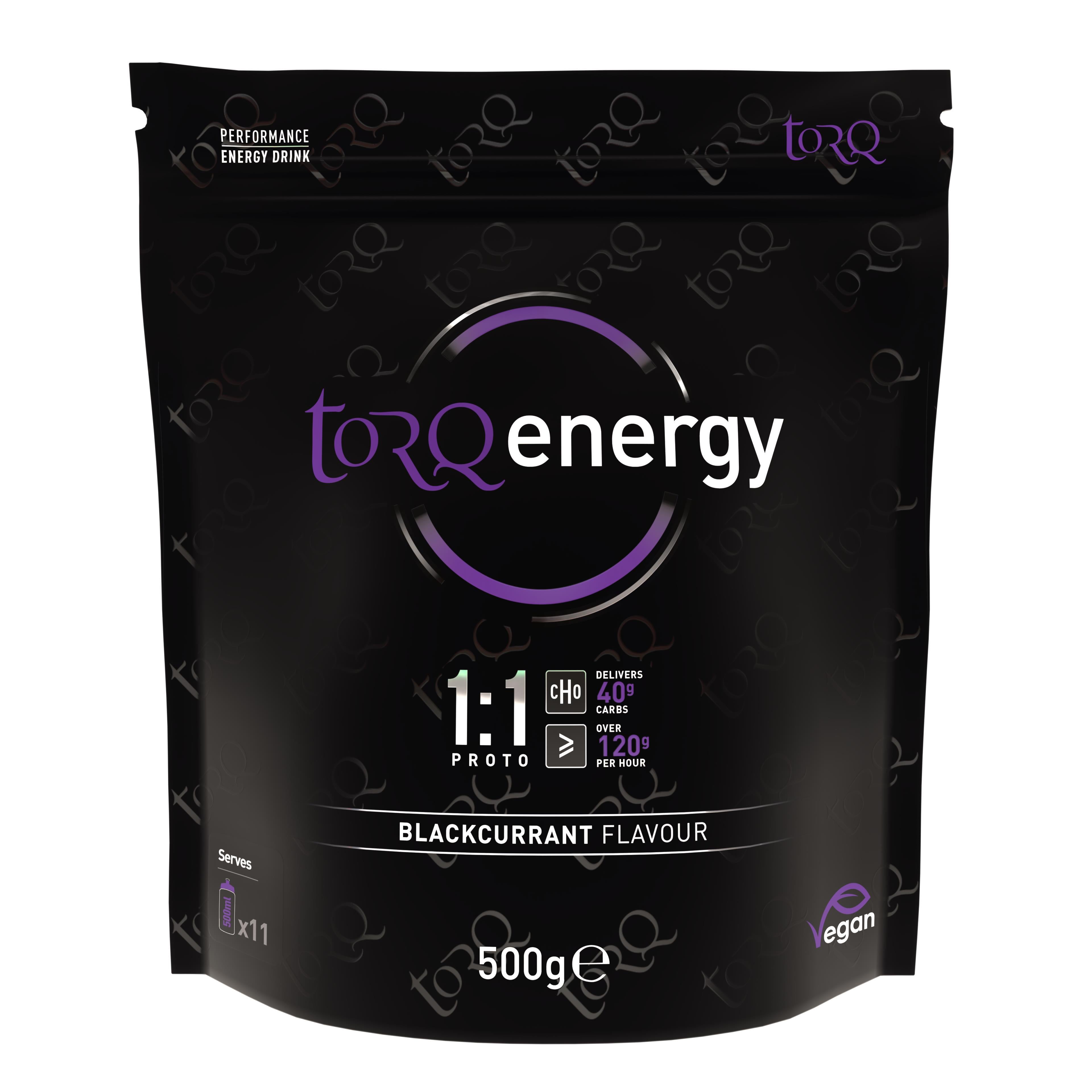 TORQ Proto 1:1 Energy Drink 500G Pouch Blackcurrant — sports nutrition