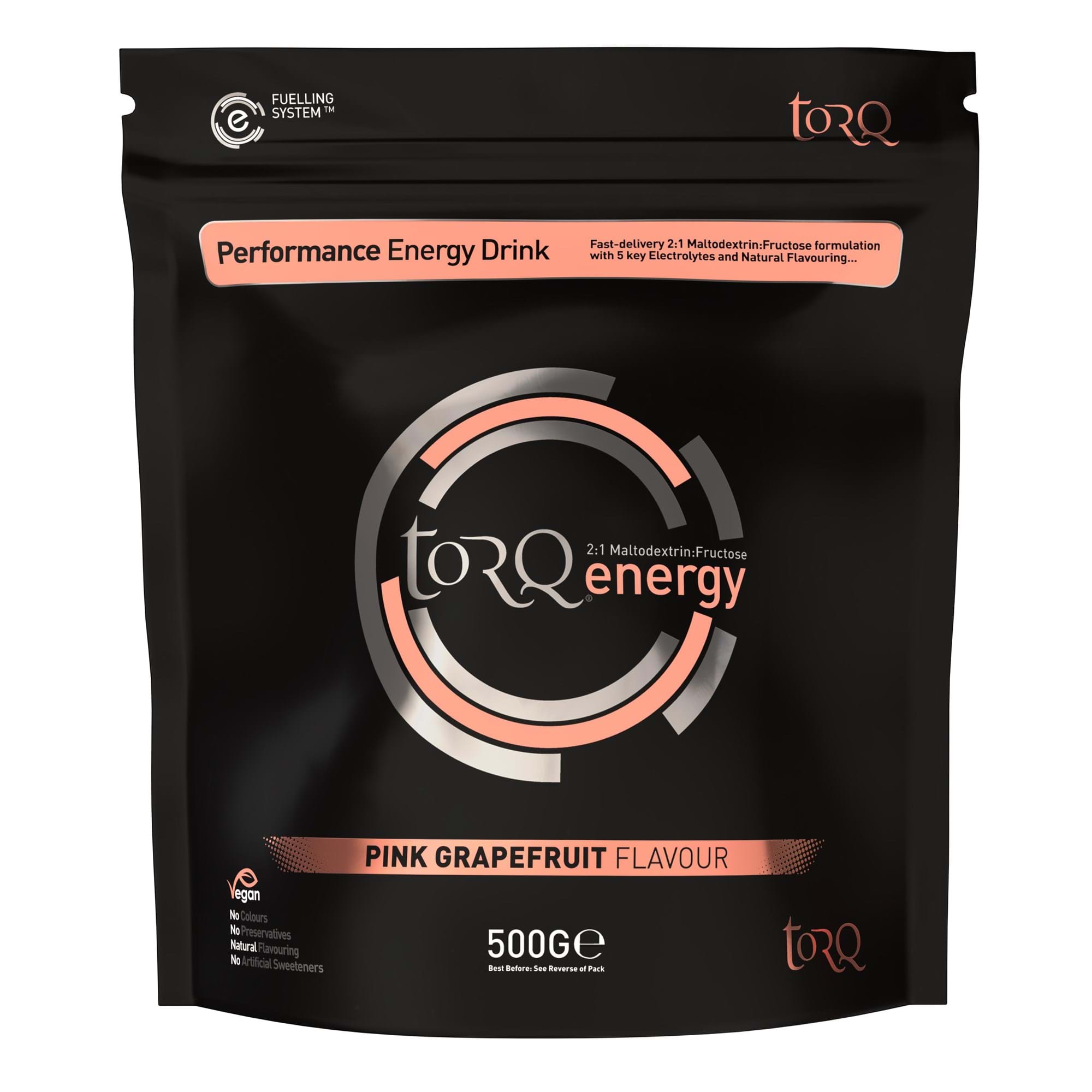 TORQ Natural Energy Drink (1 x 500g) Pink Grapefruit — sports nutrition