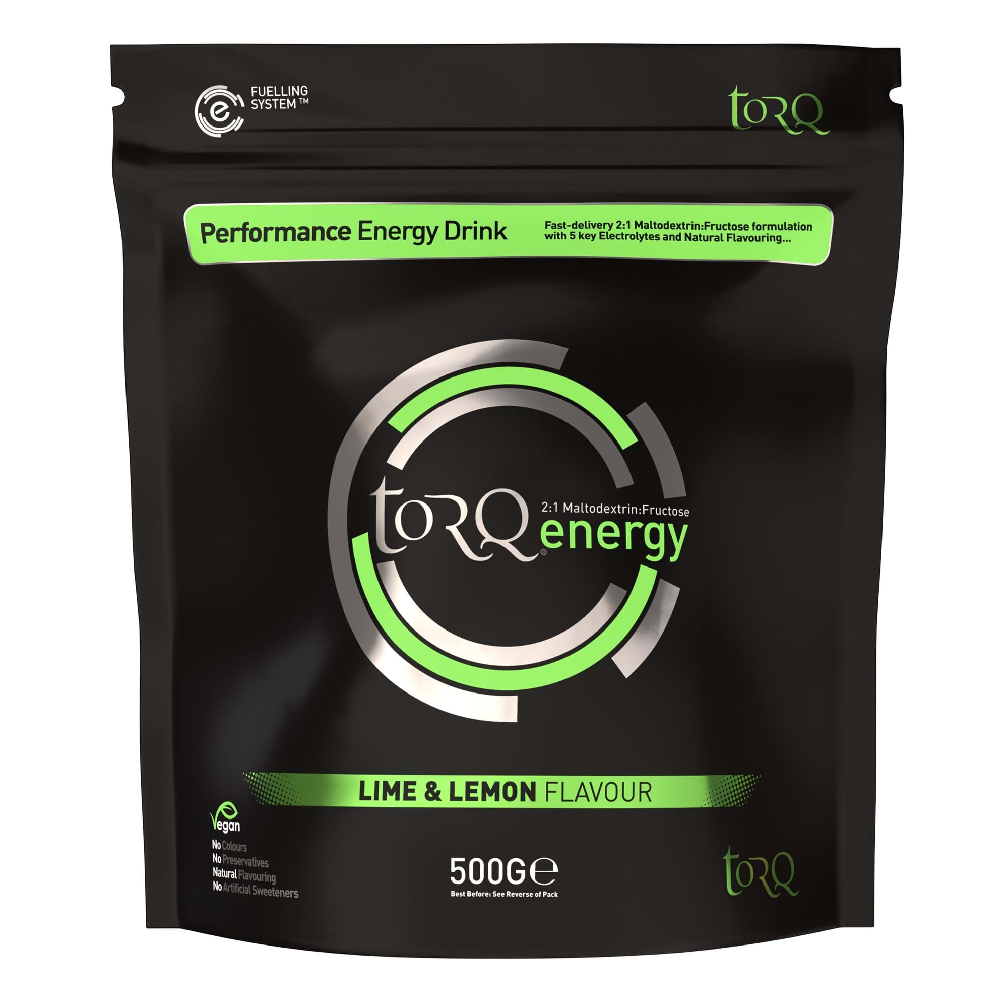 TORQ Natural Energy Drink (1 x 500g) Lime & Lemon — sports nutrition